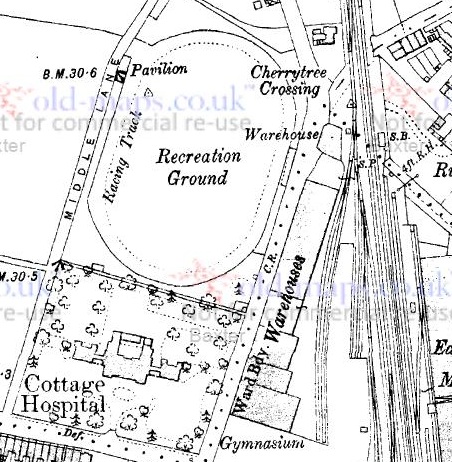 Beverley - Recreation Ground : Map credit Old-Maps.co.uk historic maps
